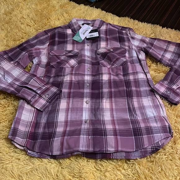 NWT Eddie Bauer Firelight Flannel Shirt - Long Sleeve - Picture 3 of 5